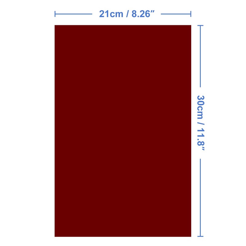 Thyores 15PCS Red Velvet Fabric Sticky Back Adhesive Back Sheets, Self-Adhesive Velvet Fabric for Jewelry Drawer Craft and Craft Making (8.3" x 11.8") A4 Sheet - Image 2